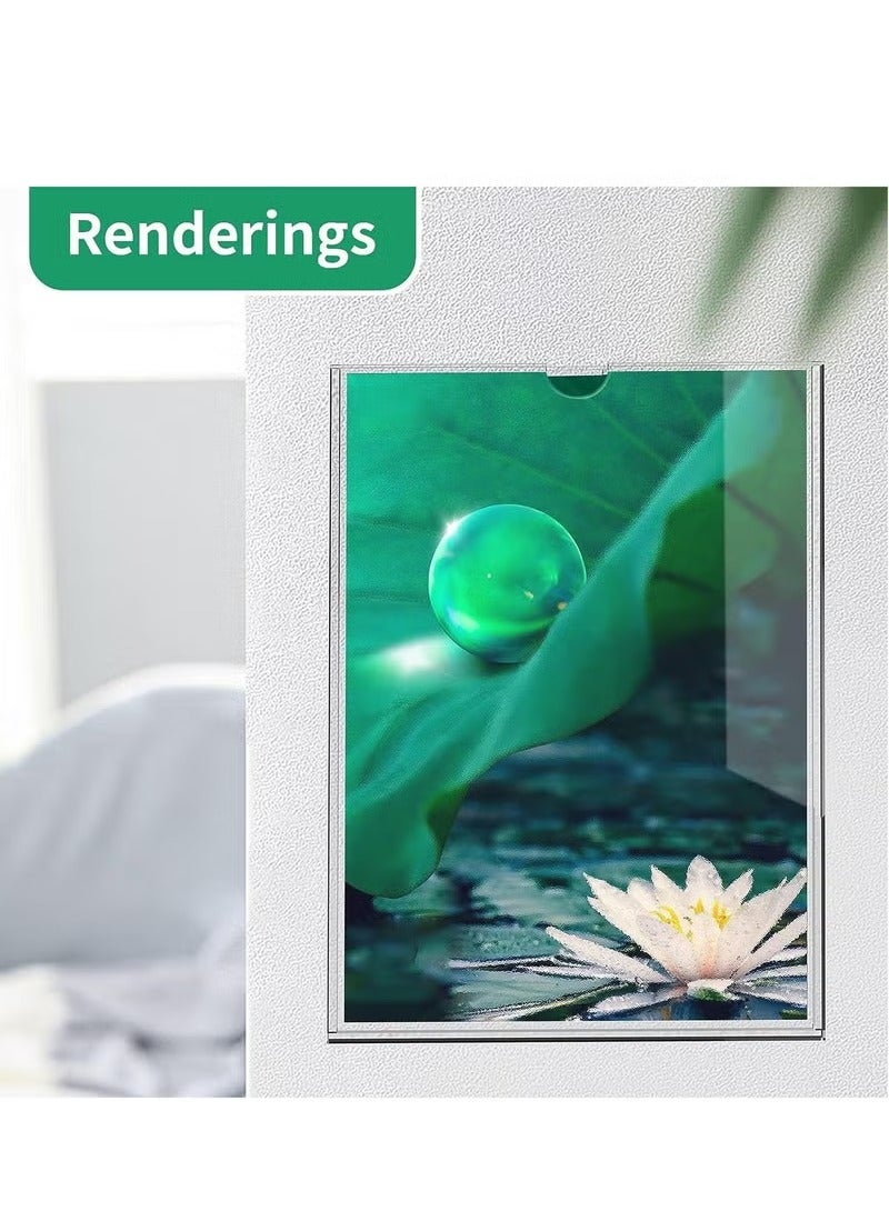 YelaJoy Acrylic Sign Holder 210 x 297mm Wall Mount, A4 Display with Adhesive Tape Mount Clear Photo Frames Paper Document for Home, Office, Store, Restaurant(3 Pack) - Image 4