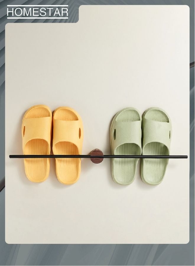 HOMESTAR No Drill Bathroom Towel Bar Stainless Steel Towel Rack Waterproof & Rustproof, Self Adhesive Black Towel Holder, Towel Rail Hanger for Bathroom Kitchen 40cm - Image 4