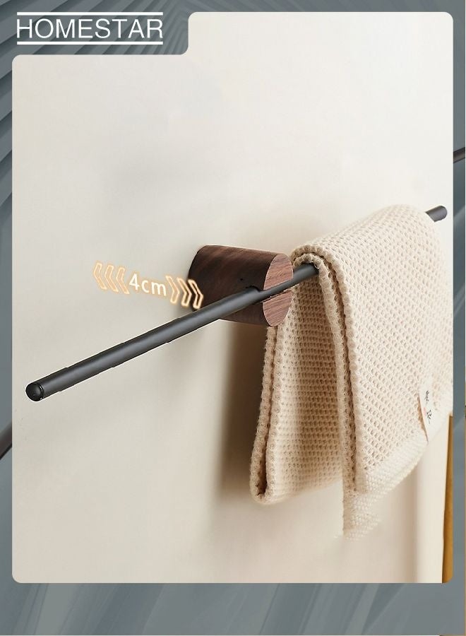 HOMESTAR No Drill Bathroom Towel Bar Stainless Steel Towel Rack Waterproof & Rustproof, Self Adhesive Black Towel Holder, Towel Rail Hanger for Bathroom Kitchen 40cm - Image 3