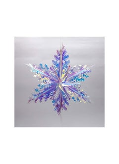 The Bros 3Pcs Iridescent Snowflake Ornament Hanging Decoration, Foil Ceiling Decorative Hanging Ornaments, for Bridal Shower Wedding Birthday Frozen Theme, Party Fairy Princess Rainbow Show  - Image 5