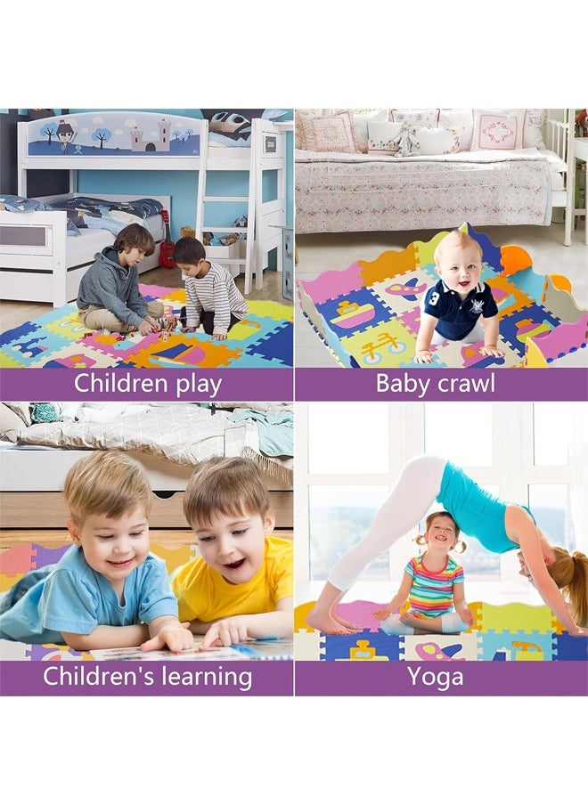 HQ-GAMING - Children's Play Mats, Puzzle Mats for Floor, Foam Playmat for Baby, Foam Floor Tiles, Foam Play Mat 15Pcs Interlocking Foam Floor Playmats for Toddler - Image 1