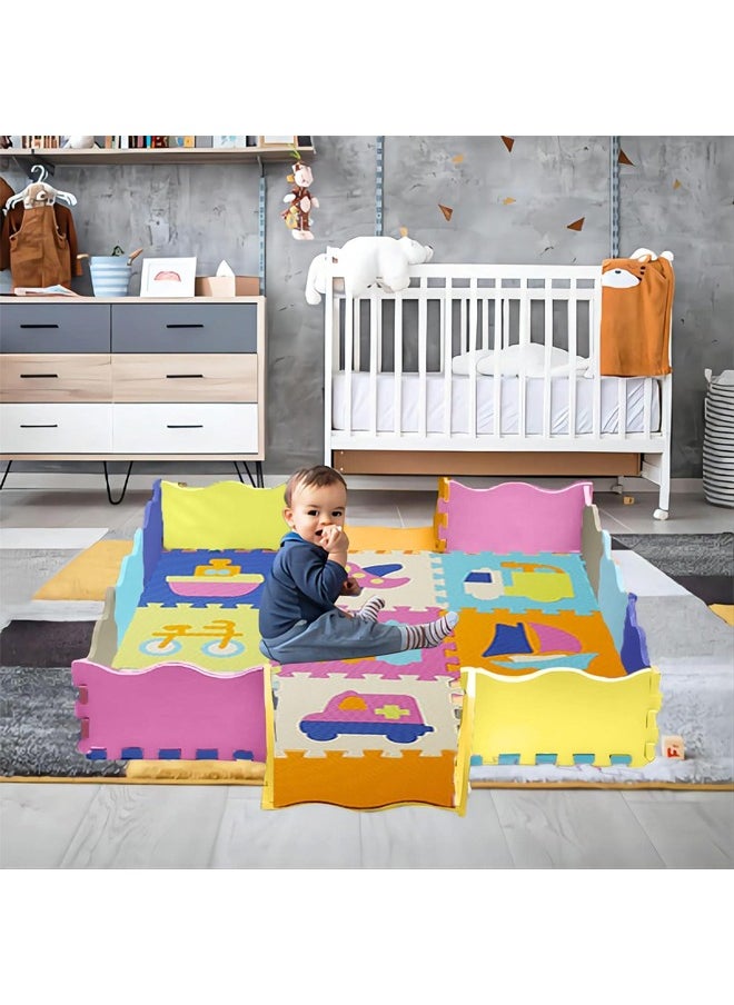 HQ-GAMING - Children's Play Mats, Puzzle Mats for Floor, Foam Playmat for Baby, Foam Floor Tiles, Foam Play Mat 15Pcs Interlocking Foam Floor Playmats for Toddler - Image 1