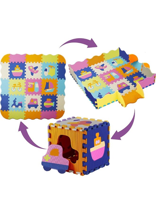 HQ-GAMING - Children's Play Mats, Puzzle Mats for Floor, Foam Playmat for Baby, Foam Floor Tiles, Foam Play Mat 15Pcs Interlocking Foam Floor Playmats for Toddler - Image 1