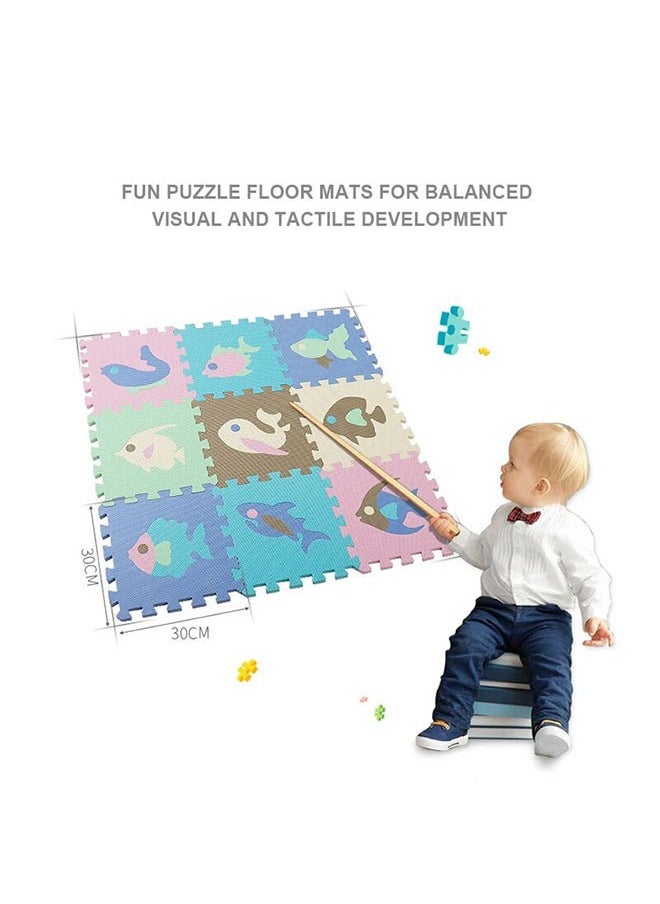 HQ-GAMING - Children's Play Mats, Puzzle Mats for Floor, Foam Playmat for Baby, Foam Floor Tiles, Foam Play Mat 15Pcs Interlocking Foam Floor Playmats for Toddler - Image 1