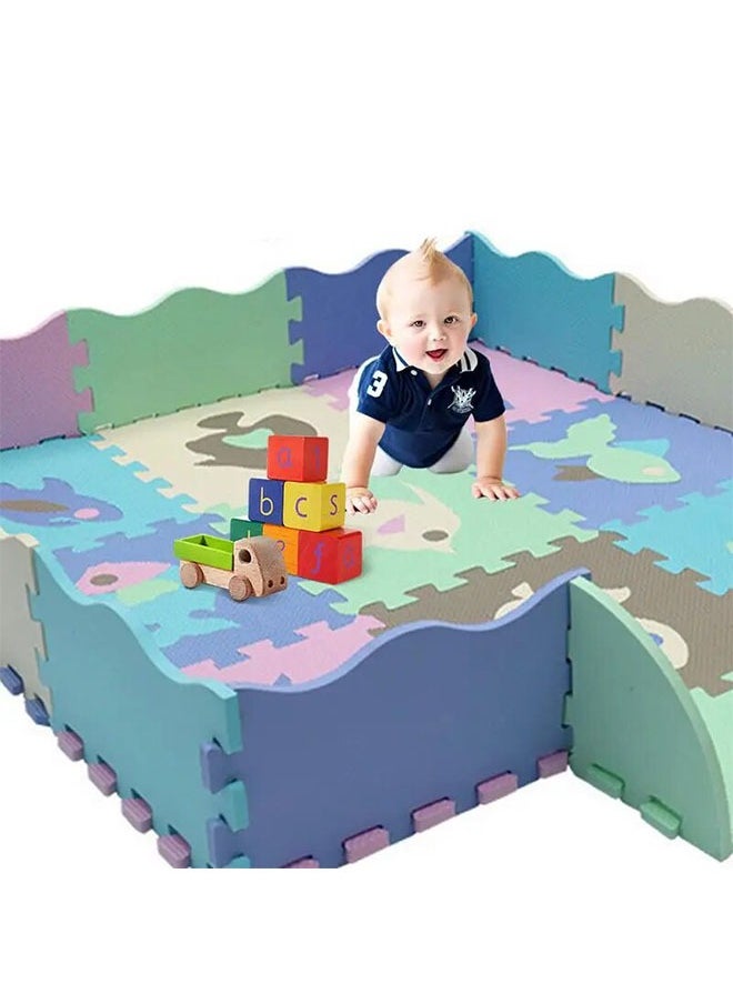 HQ-GAMING - Children's Play Mats, Puzzle Mats for Floor, Foam Playmat for Baby, Foam Floor Tiles, Foam Play Mat 15Pcs Interlocking Foam Floor Playmats for Toddler - Image 1