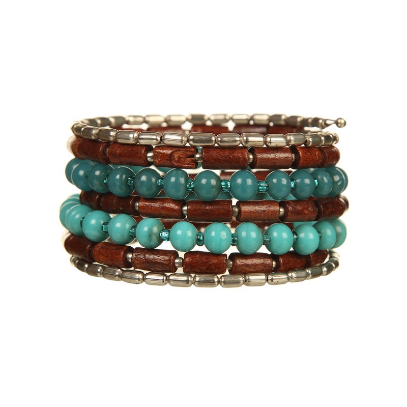DCA Glass/Wood Multicolor Women Bangle/Bracelet (1101) - Image 1