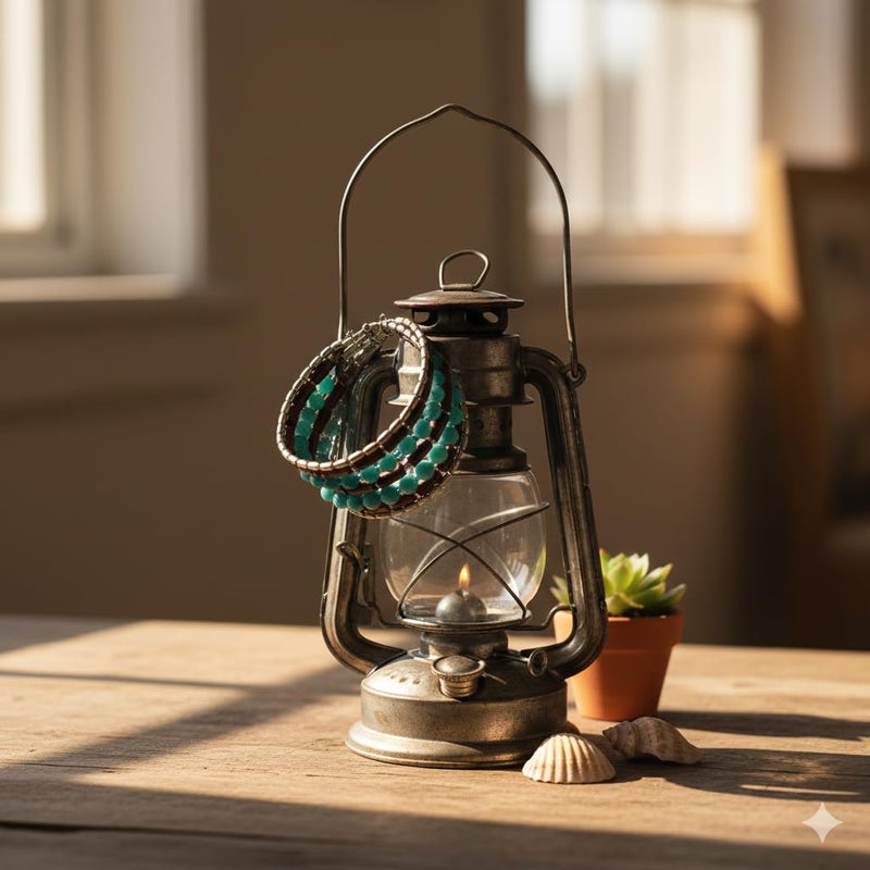 DCA Glass/Wood Multicolor Women Bangle/Bracelet (1101) - Image 5