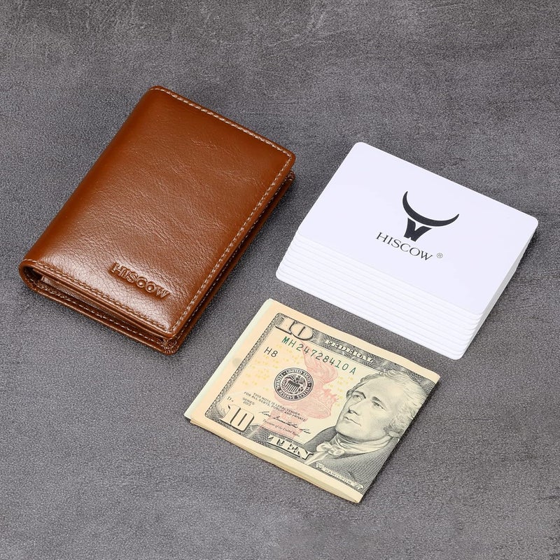 HISCOW Leather Business Card Case Holder for Men & Women, Italian Calfskin - Image 3