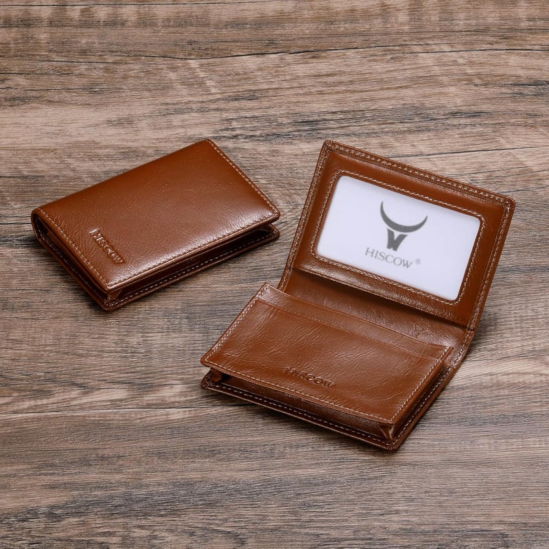 HISCOW Leather Business Card Case Holder for Men & Women, Italian Calfskin - Image 2