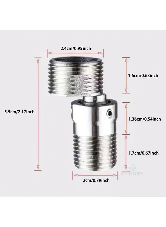 2 Pcs Stainless Steel Rotatable Angle Adjustable Water Valve Faucet Adapter - Image 3