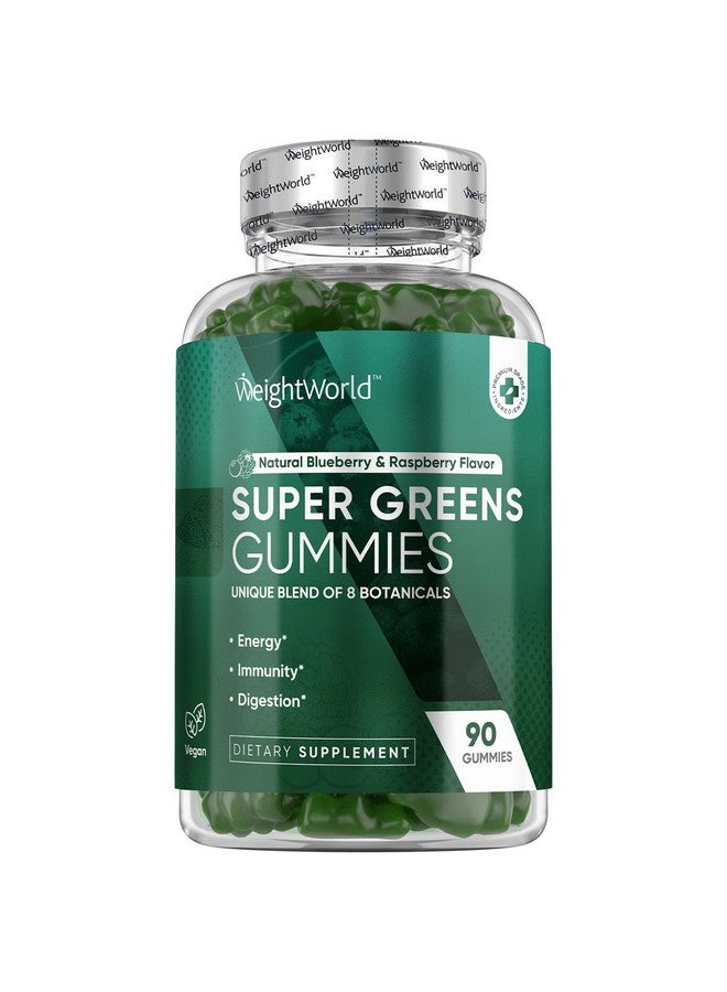 WeightWorld جواهر وزن العالم الخضراء الفائقة - 90 جواهر نباتية (إمداد لمدة 45 يومًا) - مكملات خضراء يومية للطاقة والمناعة والهضم - نكهة التوت الأزرق والتوت الأحمر الطبيعية - خالية من الكائنات المعدلة وراثيًا والجيلاتين - Image 1