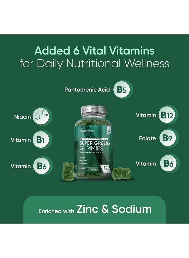 WeightWorld جواهر وزن العالم الخضراء الفائقة - 90 جواهر نباتية (إمداد لمدة 45 يومًا) - مكملات خضراء يومية للطاقة والمناعة والهضم - نكهة التوت الأزرق والتوت الأحمر الطبيعية - خالية من الكائنات المعدلة وراثيًا والجيلاتين - Image 3