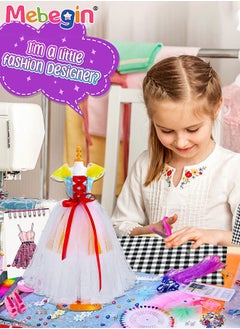 MEBEGIN 500+ PCS Fashion Designer Kits, DIY Handmade Doll Clothes Set with 2 Mannequins, Fashion Design Studio Toys, Creative Doll Clothes Outfits Hand Made Set, No-Sewing Fashion Design, Ideal Gift for Girls  - Image 5