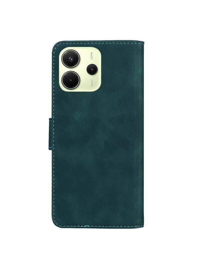 S-TOP Case For Redmi Note 14 4G 164.84mm Skin Feel Pure Color Flip Leather Phone Case - Image 3