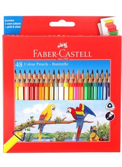 Faber Castell 48 Triangular Colour Pencils Multicolor