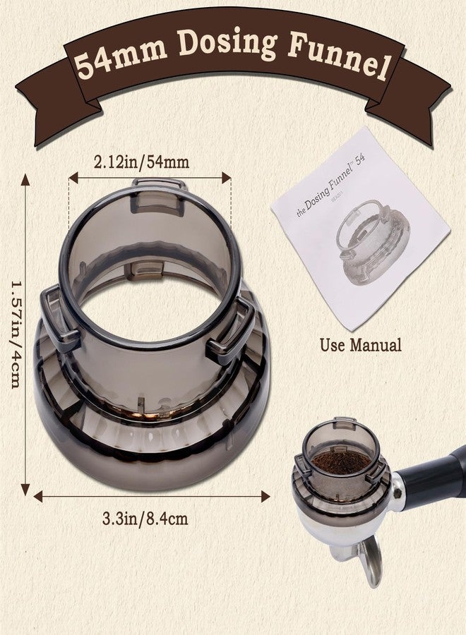 Catcan 54mm Dosing Funnel, Catcan Lightweight Espresso Portafilter Funnel for Breville Series Barista - Image 2