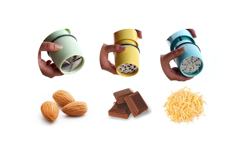 Faverito ABS 3 in 1 Plastic Dry Fruit and Paper Mill Grinder Slicer, Chocolate Cutter and Butter Slicer with 3 in 1 Blade (Multicolor Pack of 1) - Image 2