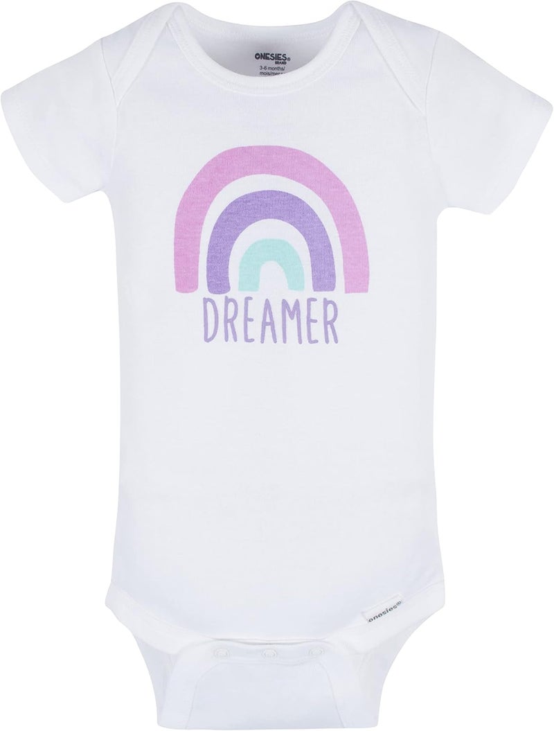 Onesies Brand baby-girls 8-Pack Short Sleeve Printed Bodysuits Baby and Toddler T-Shirt Set - Image 2