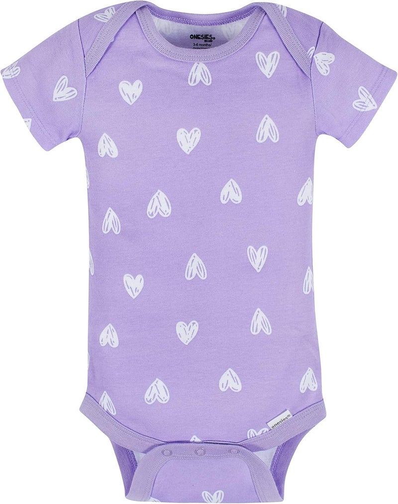 Onesies Brand baby-girls 8-Pack Short Sleeve Printed Bodysuits Baby and Toddler T-Shirt Set - Image 5