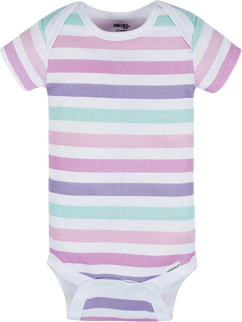Onesies Brand baby-girls 8-Pack Short Sleeve Printed Bodysuits Baby and Toddler T-Shirt Set - Image 4
