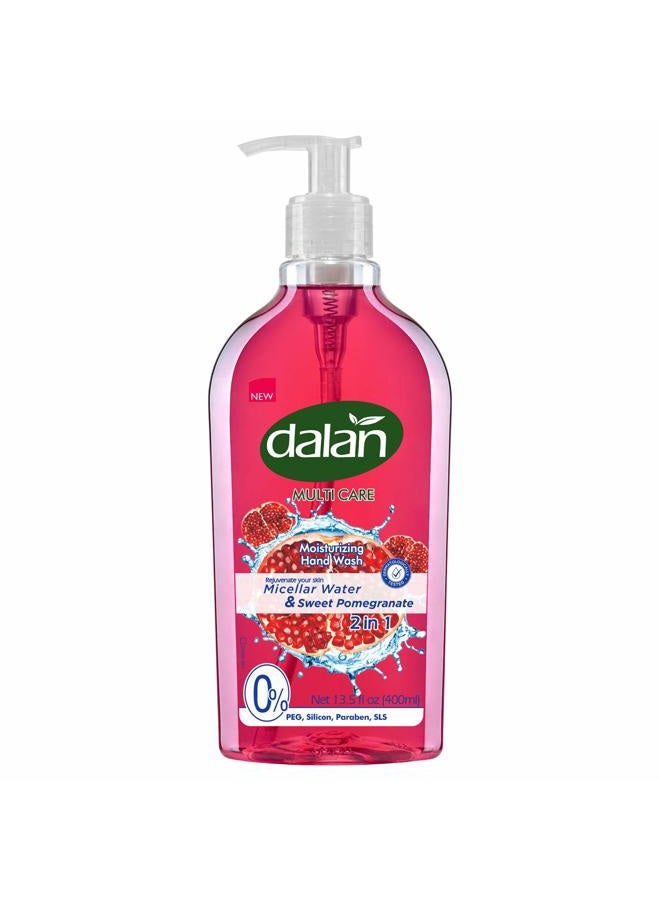 Dalan Sweet Pomegranate Multicare Ultra Moisturizing Liquid Hand Soap for Normal and Dry Hands Fresh Clean and Soft Feeling (13.5 Fl Oz / 400 mL (Pack of 3)) - Image 3