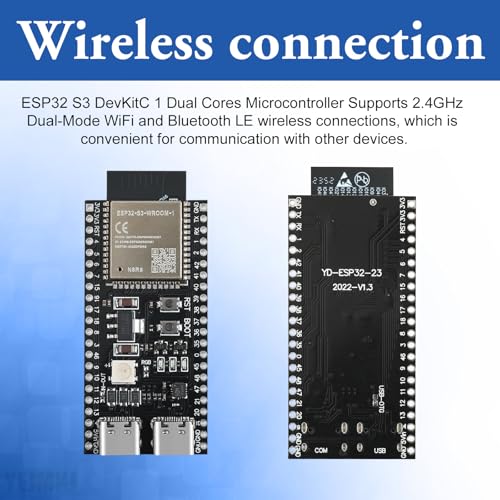 YEJMKJ 5pcs ESP32 S3 Development Board ESP32-S3-DevKitC-1-N8R8 with WiFi and Bluetooth MCU Module Dual Type-C Core Microcontroller Processor Integrated with Full Wi-Fi and BLE Functions ESP WROOM 32 - Image 5