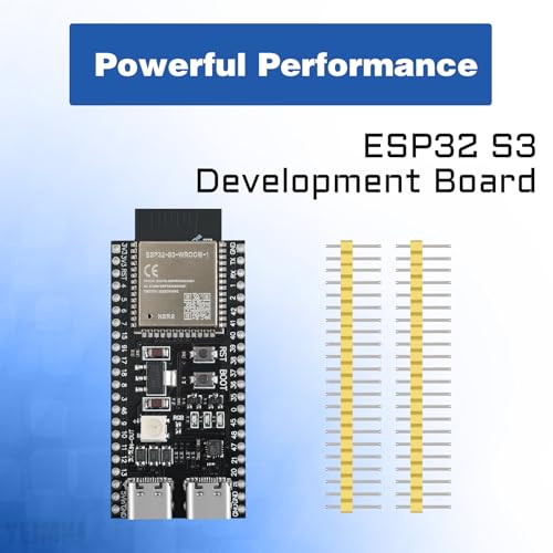 YEJMKJ 5pcs ESP32 S3 Development Board ESP32-S3-DevKitC-1-N8R8 with WiFi and Bluetooth MCU Module Dual Type-C Core Microcontroller Processor Integrated with Full Wi-Fi and BLE Functions ESP WROOM 32 - Image 2