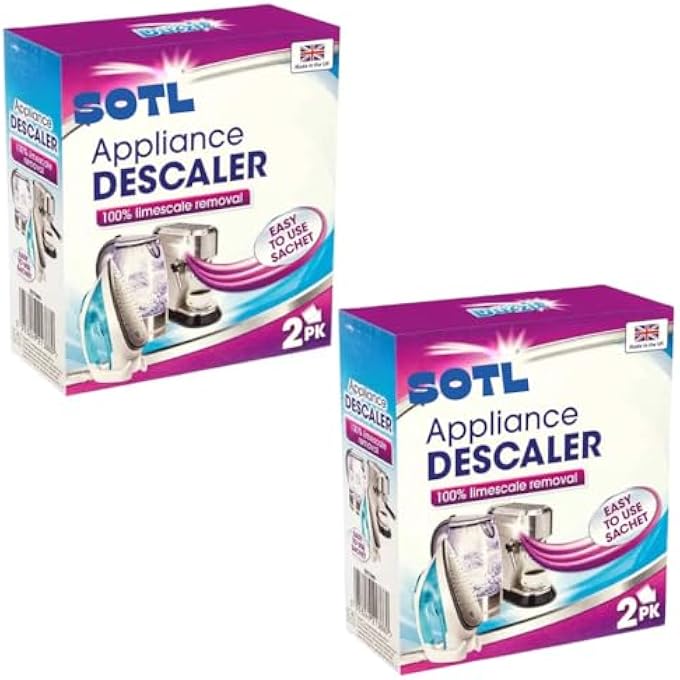 SOTL X2 Appliance Descaler Sachets Effortlessly Remove Limescale From Kettles  Coffee Machines Pack Of 2 - Image 1