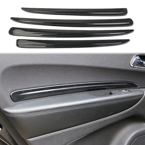 crosselec Carbon Fiber 4 Doors Panel Decor Trim Cover for Dodge Durango 2011-2022 - Image 1
