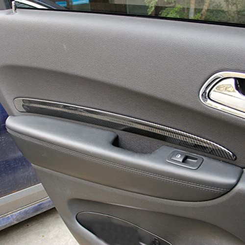 crosselec Carbon Fiber 4 Doors Panel Decor Trim Cover for Dodge Durango 2011-2022 - Image 3