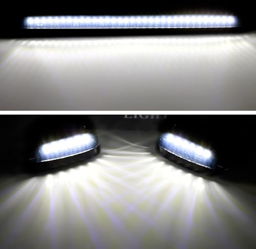 iJDMTOY 3pc Smoked Lens Full White LED Cab Roof Clearance Light Kit Compatible With 200714 Chevy GMC Silverado Sierra 2500HD 3500HD Also Universal Fit For Many Other Trucks - Image 3