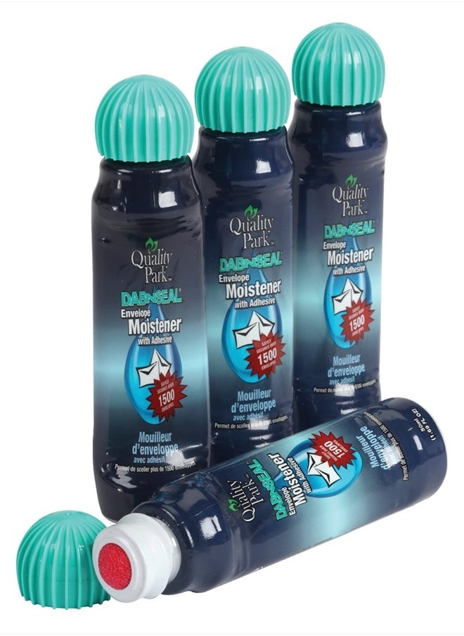 Quality Park Dab-N-Seal Envelope Moistener with Adhesive, 50ML Bottle, 4 Pack (46071)  - Image 2