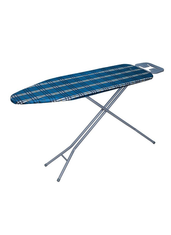 BASURRAH Ironing board with blue striped heat resistant cover 