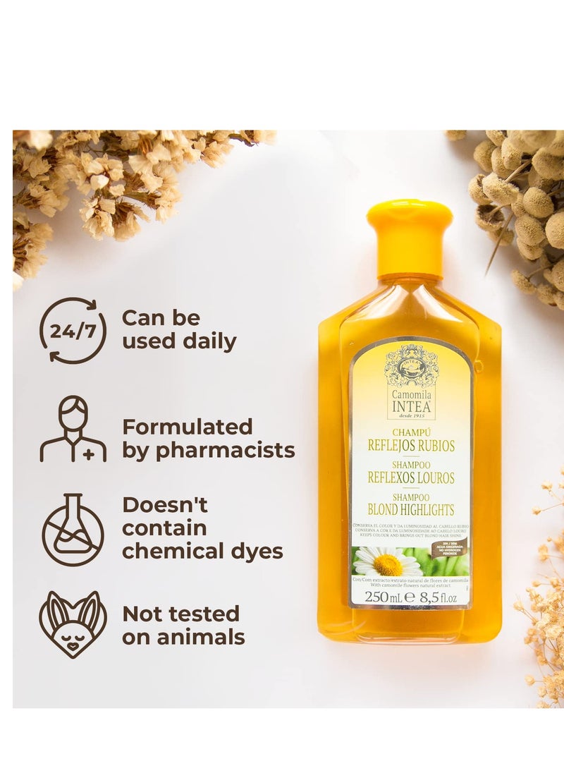 Intea Intea Chamomile Shampoo - Premium Blonde Brightening Shampoo - Non-Ammonia, Easy Application for Natural or Dyed Hair - 8.5oz  - Image 2