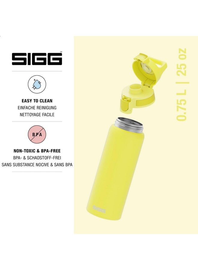 Sigg Reusable Water Bottle Shield One Ultra Lemon Leakproof Recyclable Bpa Free Yellow 25 Oz - Image 3