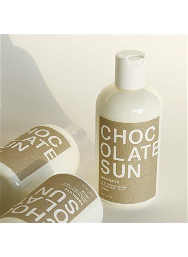 Chocolate Sun كريم تان داكن عضوي مطلق للوجه والجسم | تان غير سام ونظيف (داكن، 8 أونصات) - Image 1