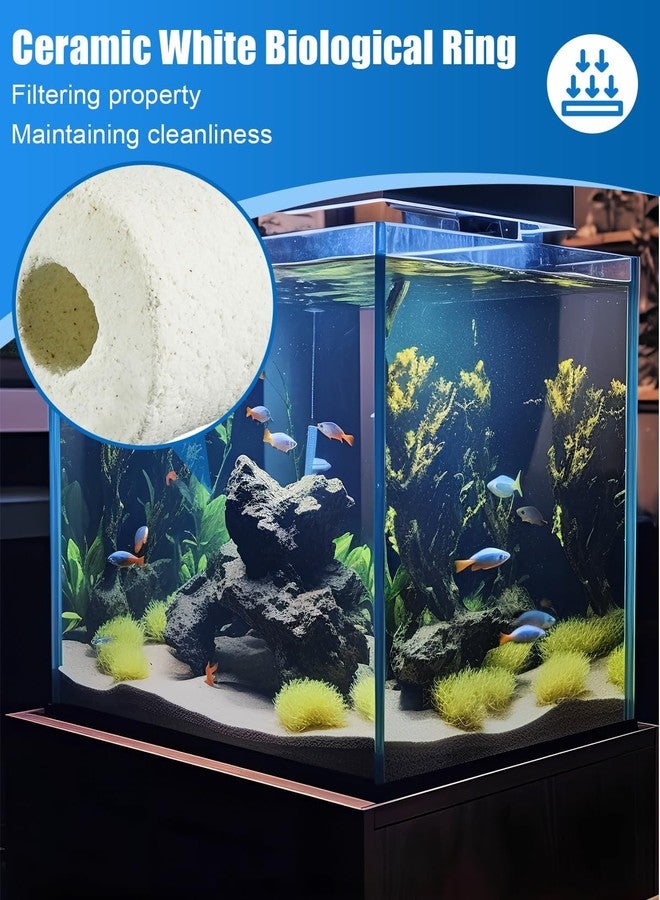 JUFWKO Aquarium Filter Media Compatible with Fluval U3 Underwater Filter, Include 4 Sponge Pads, 4 Carbon Foam Pads, 1 Package Ceramic Rings and 4 Zippered Mesh Bags - Image 3