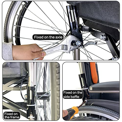 RAXCONN Wheelchairs Safety Flag with Polyester Full Color Tear-Resistant Waterproof Orange Flag, 6-Feet Height Adjustable Heavy Duty Fiberglass Pole - Image 5