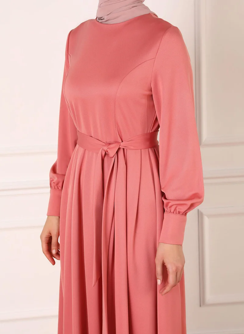 Refka by modanisa Belted A-Line Dress
