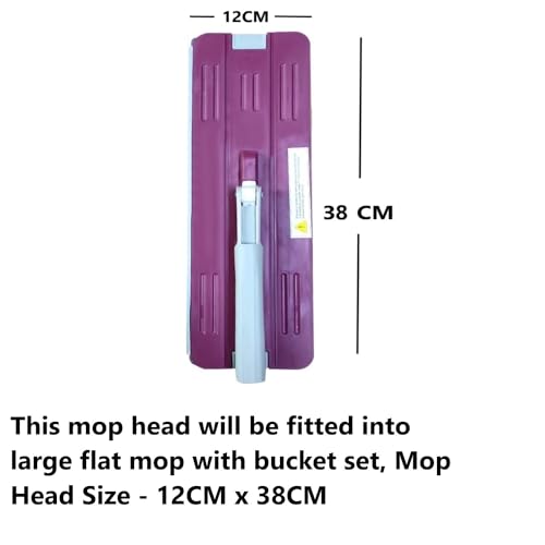 UPKARANWALE Plastic Durable Easy to Use Spare Parts of Pureatic Mops, Refill Pads, Darts, Scrapper, Plastic Head for Large Bucket Mop Accessory for Kitchen-Home-Office Cleaning (38CM X 12CM, Fuchsia) - Image 3