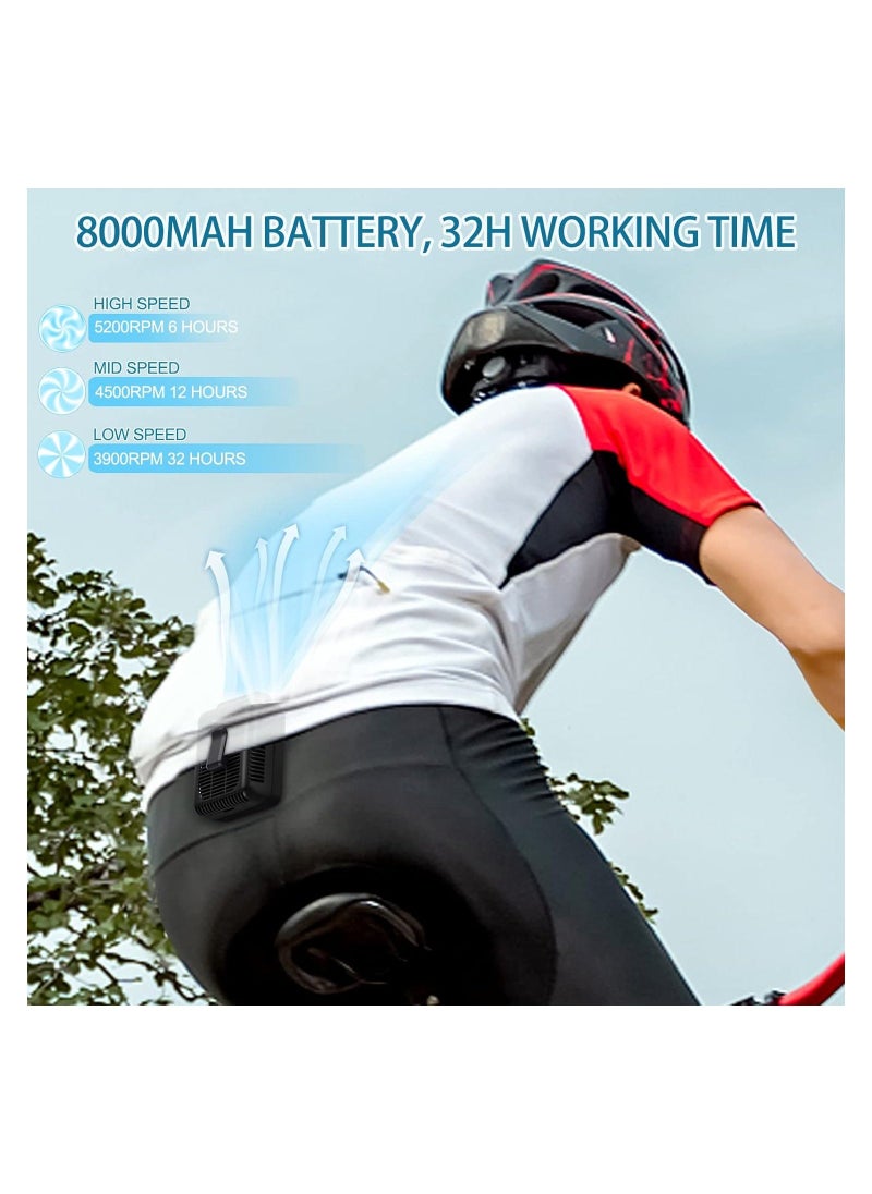 Waist Fan with 32H Working Time Portable Mini Shirt Fan with 3 Speeds Hands-free Wearable Body Fan Strong Airflow Belt Fan for T-shirts Jacket Fishing Climbing Cycling - Image 2