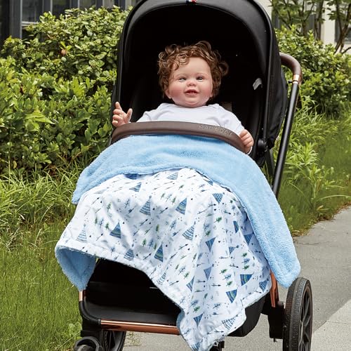 CREVENT 30''X40'' Cute Cozy Fluffy Warm Baby Blanket for Girls Boys Infants Toddlers' Bedding/Crib/Cot/Stroller, Baby Shower Birthday Newborn's Gift - Christmas Tree - Image 3