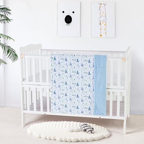 CREVENT 30''X40'' Cute Cozy Fluffy Warm Baby Blanket for Girls Boys Infants Toddlers' Bedding/Crib/Cot/Stroller, Baby Shower Birthday Newborn's Gift - Christmas Tree - Image 2
