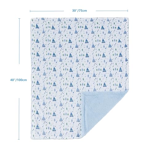 CREVENT 30''X40'' Cute Cozy Fluffy Warm Baby Blanket for Girls Boys Infants Toddlers' Bedding/Crib/Cot/Stroller, Baby Shower Birthday Newborn's Gift - Christmas Tree - Image 4