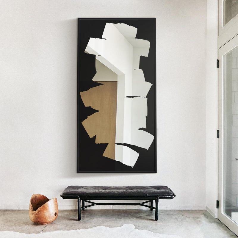 Delma Wall Mirror, Full Length Floor Mirror, Mirror Decorative Wall Art with Graffiti Design, Large Full-Length Mirror for Hallway, Living Room 28"X56" - Image 1