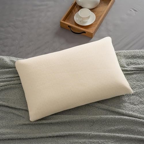 Wakefit Latex Fluffy and Medium Firm Sleeping Pillow | (Off White, Standard, Set of 2, Latex Foam) 1 Year Warranty - Image 2