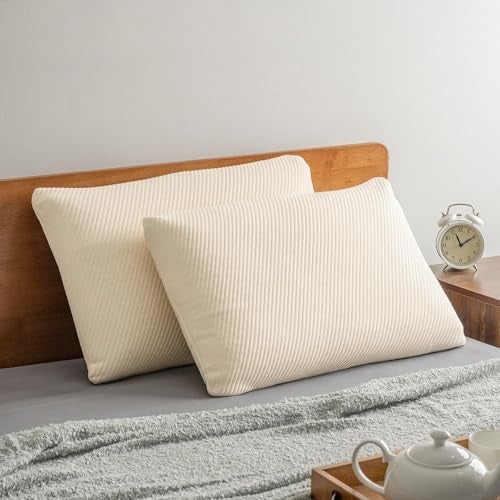 Wakefit Latex Fluffy and Medium Firm Sleeping Pillow | (Off White, Standard, Set of 2, Latex Foam) 1 Year Warranty - Image 1