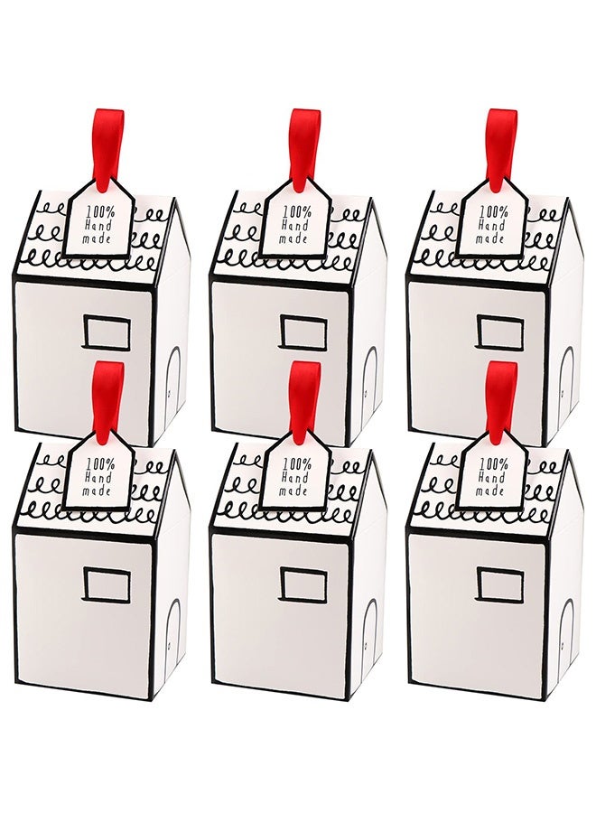 Peachjoy صناديق حلوى قابلة، صناديق هدايا صغيرة لحفلات الزفاف وصناديق حلوى لحفلات الزفاف وأعياد الميلاد 8.5 * 8.5 * 9.5 سم - Image 3