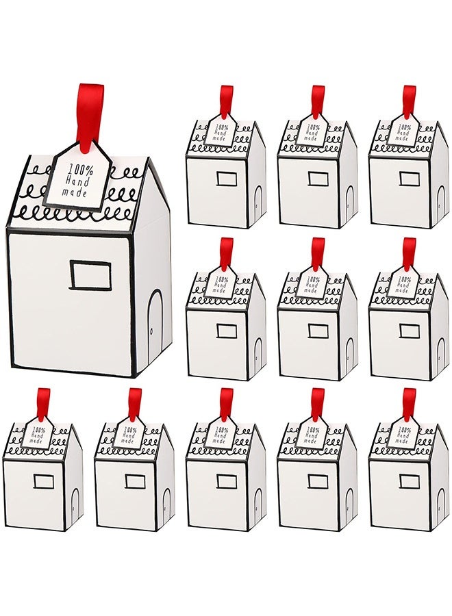 Peachjoy صناديق حلوى قابلة، صناديق هدايا صغيرة لحفلات الزفاف وصناديق حلوى لحفلات الزفاف وأعياد الميلاد 8.5 * 8.5 * 9.5 سم - Image 1