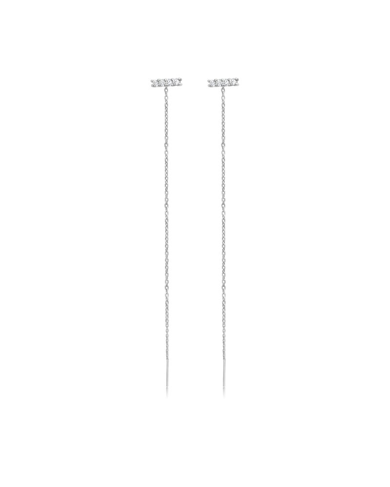 Benevolence LA Gold Dipped Threader Earrings for Women, Pull Through Long Chain Hanging Dainty Drop Earrings, Lightweight Fashion Jewelry, Versatile Everyday Wear, Gift Ready - Image 1
